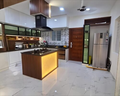 LUXURY ISLAND KITCHEN WITH BACKLITCOUNTER